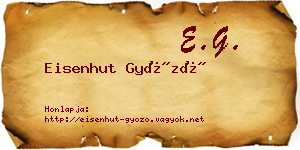 Eisenhut Győző névjegykártya