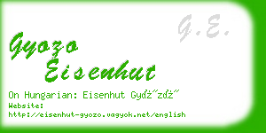 gyozo eisenhut business card